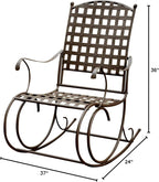 International Caravan Santa Fe Iron Nailhead Rocker