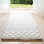 MIINA Japanese Futon Mattress, Made in Japan Twin (39"×78") White, Foldable Floor Lounger Bed Tatami Mat, Roll Up Sleeping Pad, Shikibuton