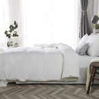 1000 Thread Count Oversized King Duvet Cover Set 100% Egyptian Cotton True Luxury Hotel Quality 1 Duvet Cover with 4 Pillow Sham - 5 Pieces Comforter Cover with Zipper Closure (White)