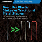 Sandbaggy 8" Heavy Duty Galvanized Artificial Turf Stakes - Spiral Landscape Nails - Ground Spikes/Pins - Synthetic Grass, Lawn, Edging, Weed Barrier Fabric, Garden (8 inch - Heavy Duty, 600, Count)