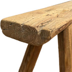 Vintage Wood Bench, Entrway bench35-36 inch | Natural Distressed Weathered Finish, Dining Table Bench, Bedroom Bench, Entryway Bench