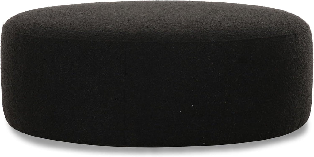 Tov Furniture Broohah Black Boucle Ottoman