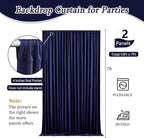 10 x 7 Feet Navy Blue Backdrop Curtain for Partie, Background Curtains for Photoshoot, Birthday, Wedding, Halloween, Thanksgiving, Christmas Day, New Year Party Decorations 5Ft x 7Ft, 2 Panels