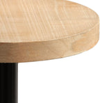 Kate and Laurel Stratton Round Pedestal Drink Table; 9 x 9 x 22; Hazelnut Brown and Black; Decorative Mini Table for Use as Indoor Plant Stand or Cute Martini Table