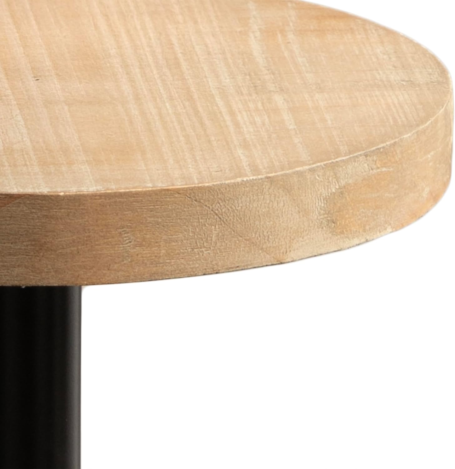 Kate and Laurel Stratton Round Pedestal Drink Table; 9 x 9 x 22; Hazelnut Brown and Black; Decorative Mini Table for Use as Indoor Plant Stand or Cute Martini Table