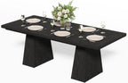 Rectangle Dining Table for 4-6 People,Wooden Table with Heavy Duty Legs
