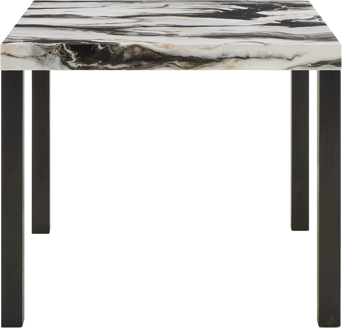 Roundhill Furniture Cavira Modern Faux Marble Counter Height Dining Table