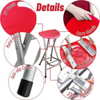 Folding Stools for Adults Portable, 28 inch Collapsible Stool Heavy Duty, Indoor Tall Bar stools with Handle, Plastic Counter Barstool Chair for Kitchen Outdoor Travel (Red A, H72xW31cm(28x12inch))