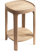 Kate and Laurel Tierney Modern Square Wood Side Table, 16 x 16 x 24, Light Natural, Transitional Decorative Two-Tier End Table for Use as a Bedroom Nightstand or Living Room Plant Stand