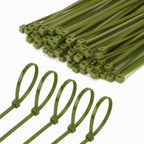 8 Inch Army Green Zip Tie 1000 PCS, 40 Lbs - Small to Medium Zip Tie, Nylon PA66 UV Resistant Cable Tie Heavy Duty for Indoor and Outdoor Use - Ideal for bundling and securing objects