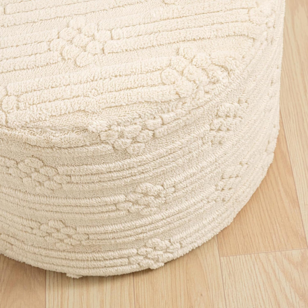 Asuprui Ottoman Foot Rest,Linen,All-in-one Foam Pouf Footstool 20x14 in | Footstool Ottoman,Stuffed Pouf Ottoman,All-in-one Foam Filler, Footrest,Beanbag Chair,Cozy Lounging, Floor Pouf & Chic Decor