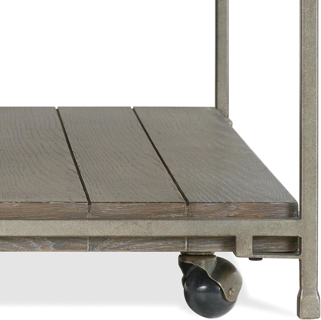 3-Piece Metal Frame Wood Coffee Table Set with Chairside Tables | Aged graphite finish with metal and wood construction