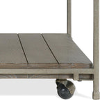 3-Piece Metal Frame Wood Coffee Table Set with Chairside Tables | Aged graphite finish with metal and wood construction