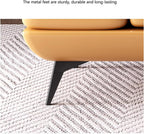 Modern Leather Bench with Soft Padded Entryway Lounges with Metal Leg Comfortable Seating Foot Stools, for Living Room, Dining Entryway(Orange,150 * 50 * 42cm)