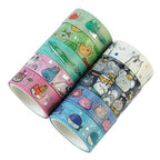 20 Rolls Cute Animals Washi Tape Set, Gold Silver Foil Cartoon Pets Decorative Tape for Bullet Journal, Planner, DIY Arts Crafts, Scrapbooking, Holiday Decoration