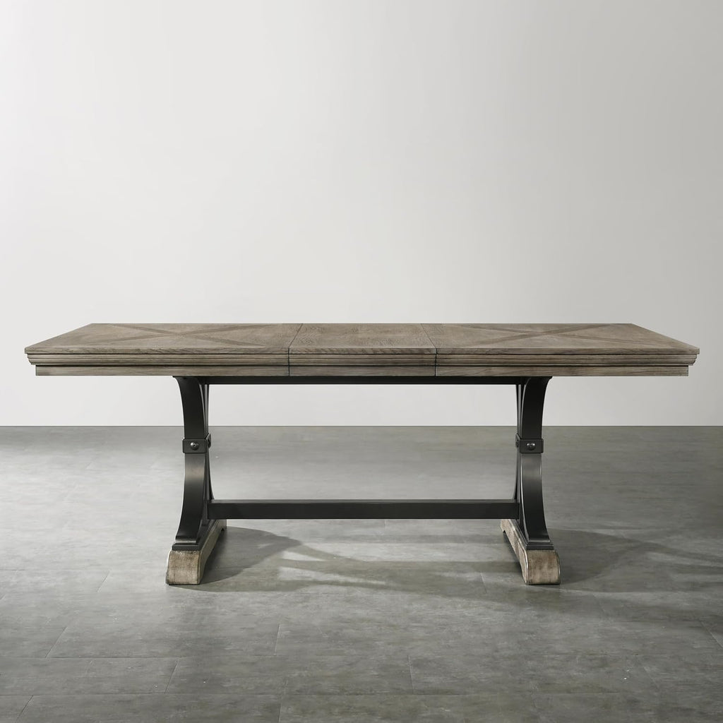 Roundhill Furniture Birmingham Dining Set, One Size, Driftwood Finish
