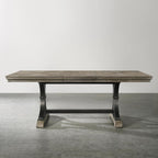 Roundhill Furniture Birmingham Dining Set, One Size, Driftwood Finish