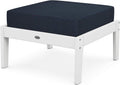 Deep Seating Ottoman (White/Marine Indigo)