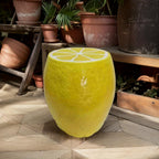 Fruit-Inspired Stool,End Table:Multi-Functional Furniture–as Seating,Stylish Side Table,Home Decor Plant Stand (Yellow Lemon, Inches, 14.17, Inches, 12.60, Inches, 12.60)