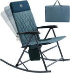 Timber Ridge 3-Level Adjustable Rocking Camping Chair, Ergonomic Padded High Back, Supports 300 LBS, Stable Anti-Tip Rocker, Hard Armrests for Easy Standing, Portable for Patio, Lawn & Tailgating