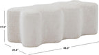 SAFAVIEH Couture Collection Jacqualessa Cream Chenille Bench (Fully Assembled)