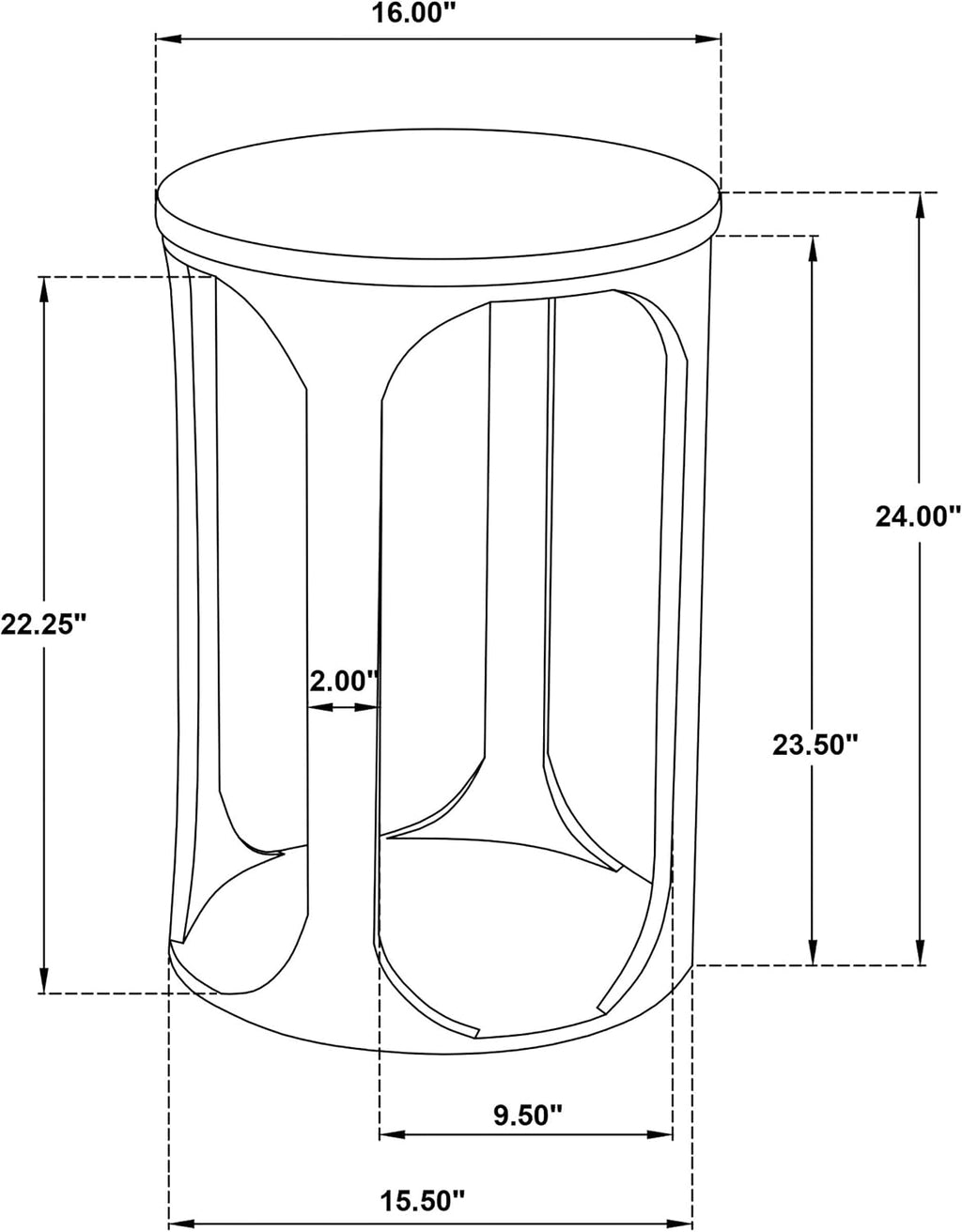 Coaster Home Furnishings Berkeley Round Marble Top Side Table White and Brown
