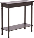 SAFAVIEH Furniture - Tinsley Rectangle Console Table - Dark Chocolate - Solid Wood - Farmhouse Turned-Leg Design - Ideal for Entryway, Living Room, Hallway, 28" W x 11.75" D x 28" H (CNS5724D)