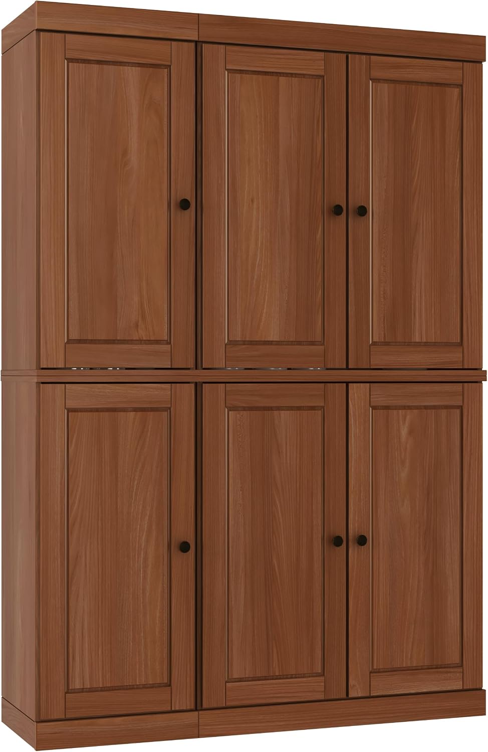 Palace Imports Solid Wood Kitchen Pantry Cabinet - 71.5" Tall x 48.5" Wide - Freestanding Storage Pantry w/ 2-Drawer Kit & Adjustable Shelves - Mocha, Renewable Eco-Friendly 100% Wood, Made in Brazil