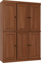 Palace Imports Solid Wood Kitchen Pantry Cabinet - 71.5" Tall x 48.5" Wide - Freestanding Storage Pantry w/ 2-Drawer Kit & Adjustable Shelves - Mocha, Renewable Eco-Friendly 100% Wood, Made in Brazil