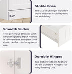 Furnify 71" Tall Kitchen Pantry Storage Cabinet with Doors & Drawer, White | Farmhouse Freestanding Cupboard with Adjustable Shelves, Rustic Wood Pantry for Dining Room Living Room