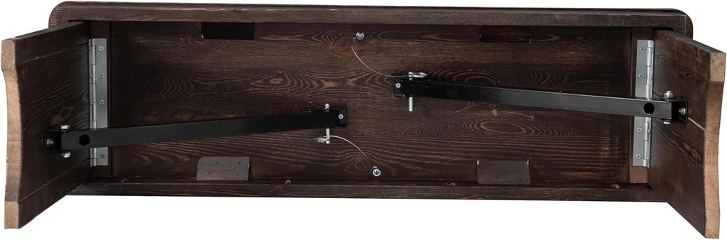 Taylor & Logan Ingles 40'' x 12'' Mahogany Solid Pine Folding Farm Bench