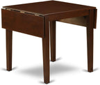 East West Furniture NDT-MAH-T Norden Kitchen Table - a Rectangle Dining Table Top with Dropleaf & Stylish Legs, 30x48 Inch, Mahogany