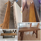 Farmhouse Wooden Narrow Bench Small Entryway Skinny Vintage Noodle Dining Benches For Table Rustic Indoor Kitchen End Of Bed Shoe Bench For Hallway Bathroom Backyard Garden Living Room Bedroom(55.1")