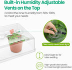 SOLIGT 2 Set 60-Cell Seed Starter Kit - Strong Seed Trays with Humidity Domes, Cell Trays and Seedling Heat Mats - Cloning, Propagation and Germination Station
