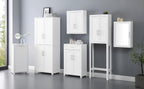 Crosley Furniture Savannah 2-Piece Pantry Storage Cabinet Set with Shelves, Kitchen, Dining, or Laundry Room, White