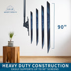 VIVO Black TV Ceiling Mount for 37 to 90 inch Screens, MOUNT-VC90-10 | Full Swivel, Telescoping Height Adjustment, 10ft Extension Pole, Fits Pitched/Vaulted Roof, Max VESA 800x400mm, Holds 110 lbs