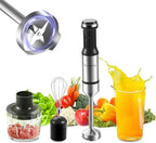 Immersion Blender Handheld Corded Hand Blenders 5 in 1 Set 800W, Stainless Steel Stick Blender Turbo Mode with 600 ml Mixing Beaker with Lid, 400 ml Chopper, Whisk, Milk Frother, BPA-Free