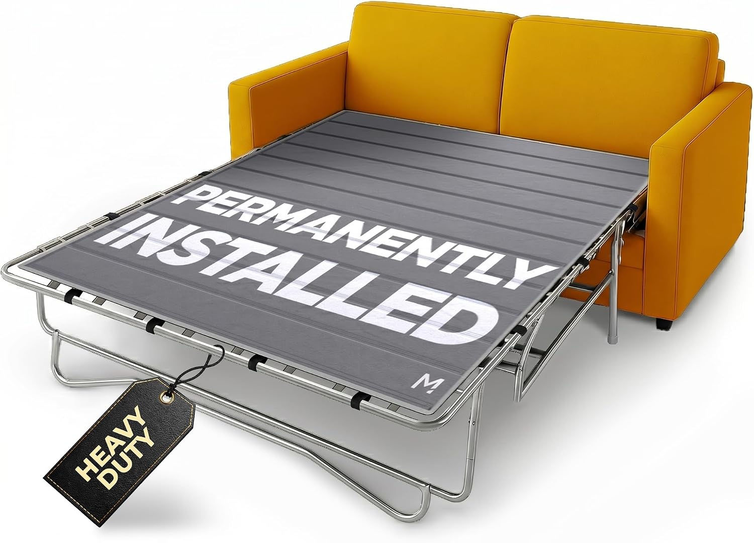 Meliusly Sleeper Sofa Bed Support Board Queen (54x64) - Permanent Fit | SleeperSaver Permanently Installed, Folds with Frame - Under Mattress Bar Shield for Pull Out Couch, Wood Sofa Bed Board
