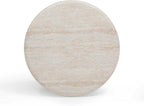 First of a Kind Side Table in Brown,Travertine Concrete