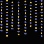 Navy-Blue Gold Graduation-2025 Class Party-Decorations - Congrats Grad Hat Star Banner Streamers Garland,Senior High School Night College Congratulations Decor Supplies Ouruola