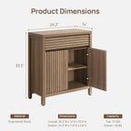 SICOTAS 87" Extra Large Buffet Cabinet with Storage, Modern Fluted Sideboard Cabinet with Drawers & Adjustable Shelves, Premium Credenza for Large Spaces, Reclaimed Caramel Oak, 3 PCS