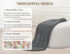 WSOFRLAC 3FT Bean Bag Chair, Comfy Bean Bag Chairs for Adults, Luxury Velvet Memory Foam Stuffed Beans Bags with Removable Cover, Adult Beanbag Chair with Filler for Living Room, Bedroom, Dark Grey