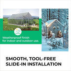 Aluminum H Connectors - Fits 4mm, 6mm, 8mm, or 10mm Twin-Wall Greenhouse Panels, Join 2 Pieces of Panels Together, 4-Foot Length, 10 Pieces (10mm Aluminum H Connectors - 4ft)