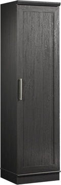 Sauder HomePlus Kitchen Pantry Storage Cabinet Slim Single Door with Adjustable Shelves, Living Room Storage Cabinet, in Raven Oak