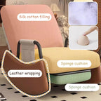 Rocking Chair with Side Bags, Adjustable Backrest Recliner Armchairs, Wide Accent Chair with Retractable Pedals, for Offices, Cafes, Reception Rooms