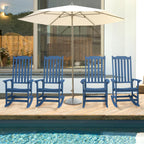 Outdoor Rocking Chairs Set of 2, Oversized All Weather High Back Porch Rocker, Patio Rockers for Outside