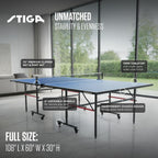 STIGA Advantage Series Indoor Ping Pong Table, Foldable Table Tennis Table - 13, 15, 18, and 25mm Tabletops - Quickplay 10 Minute Assembly - Playback Mode - Recreational- to Tournament-Level