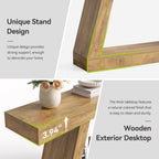 LITTLE TREE 55-Inch Sofa Table with Storage, Farmhouse Console Table for Home, Rectangular Wooden Entryway Furniture for Living Room, Bedroom, Office, Hallway, Oak