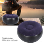 Inflatable Ottoman, Portable Outdoor Camping Chair Sofa Inflatable Flocking Stool Footrest, Flexible Foot Stools for Car, Living Room, Office, Patios or Small Apartment