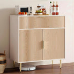 Housoul Sideboard Buffet Cabinet with 2 Doors & Drawer, Coffee Bar with Adjustable Shelves, Liquor Cabinet with Storage, Accent Cabinet Console Table for Living Dining Room, Oak